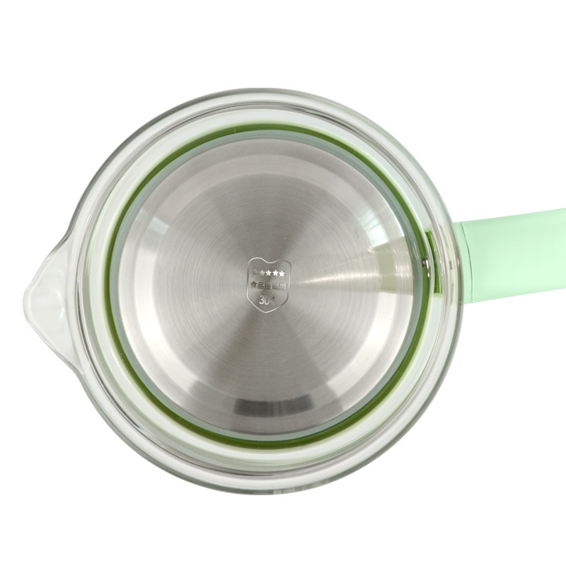 联创 DF-EP0819M 全自动玻璃电热壶 800W 绿色 彩盒包装 电子触摸式+壶身为高硼硅加厚玻璃，抗腐蚀，耐高温+隐藏式304不锈钢发热盘+双重防干烧保护装置+壶身可360度旋转+容量1.8L（抹茶绿）按（台）销售