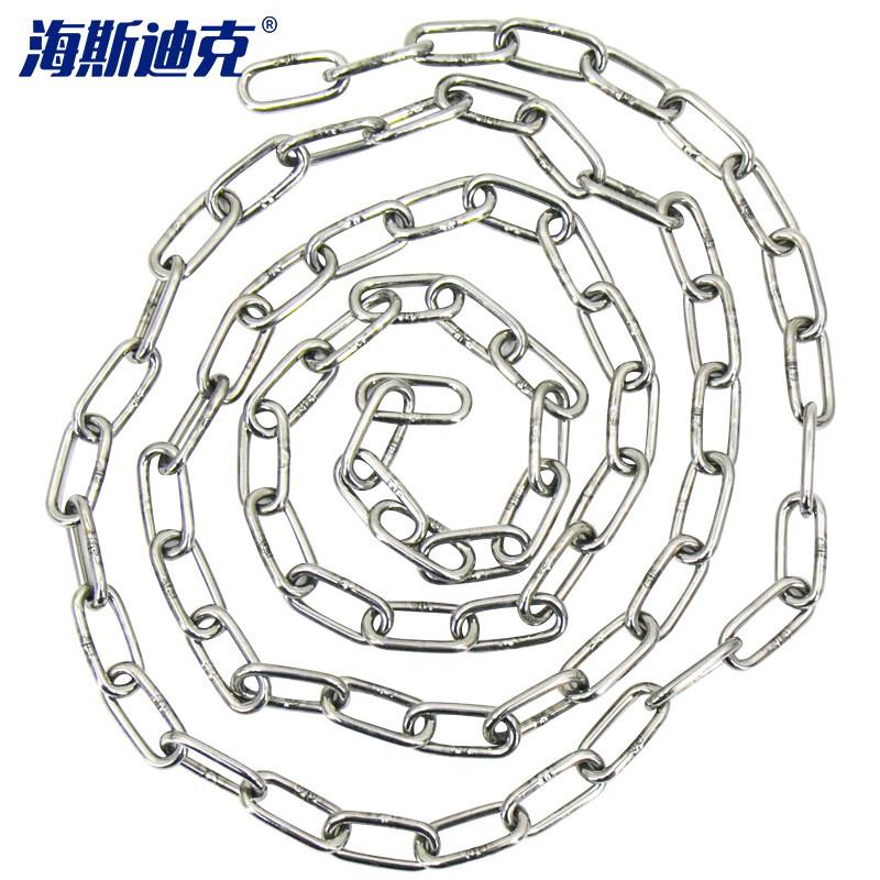 海斯迪克 HK-357 304不锈钢链条 防盗链锁链 不锈钢长环链条 直径3mm长10米按条销售