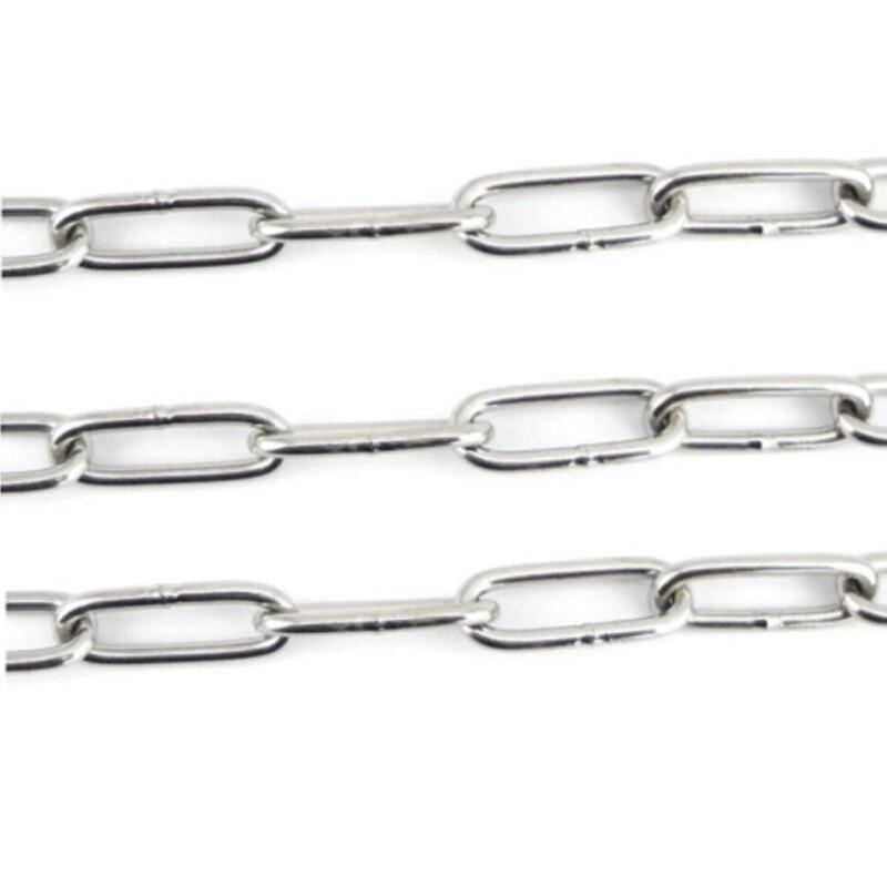 海斯迪克 HK-357 304不锈钢链条 防盗链锁链 不锈钢长环链条 直径3mm长10米按条销售