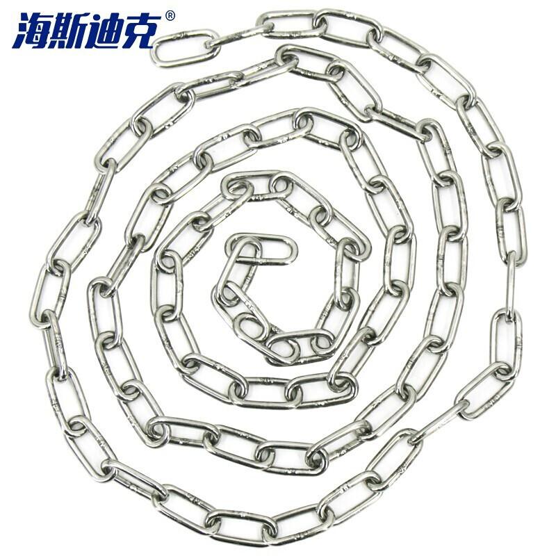 海斯迪克 HK-357 304不锈钢链条 防盗链锁链 不锈钢长环链条 直径3mm长2米按条销售