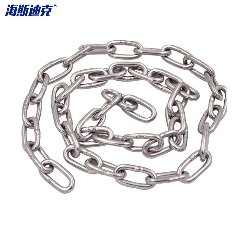 海斯迪克 HK-357 304不锈钢链条 防盗链锁链 不锈钢长环链条 直径4mm长5米按条销售
