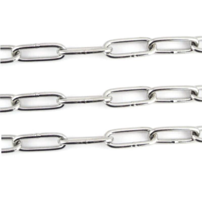 海斯迪克 HK-357 304不锈钢链条 防盗链锁链 不锈钢长环链条 直径4mm长5米按条销售 海斯迪克 HK-357 304不锈钢链条 防盗链锁链 不锈钢长环链条 直径4mm长5米按条销售