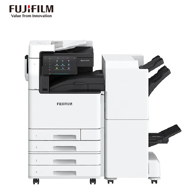 富士胶片 Apeos C3570 CPS 彩色数码复合机 A3 白色 输稿器+四纸盒+C4型小册子装订器按（台）销售