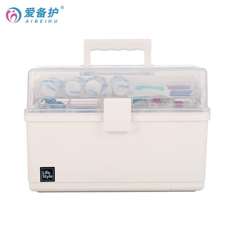 爱备护 YD-J004SW 家庭医疗药箱 34cm×18cm×22.5cm 米白色 含31种90件急救用品 配置清单参见详情页按(套)销售 爱备护 YD-J004SW 家庭医疗药箱 34cm×18cm×22.5cm 米白色 含31种90件急救用品 配置清单参见详情页按(套)销售