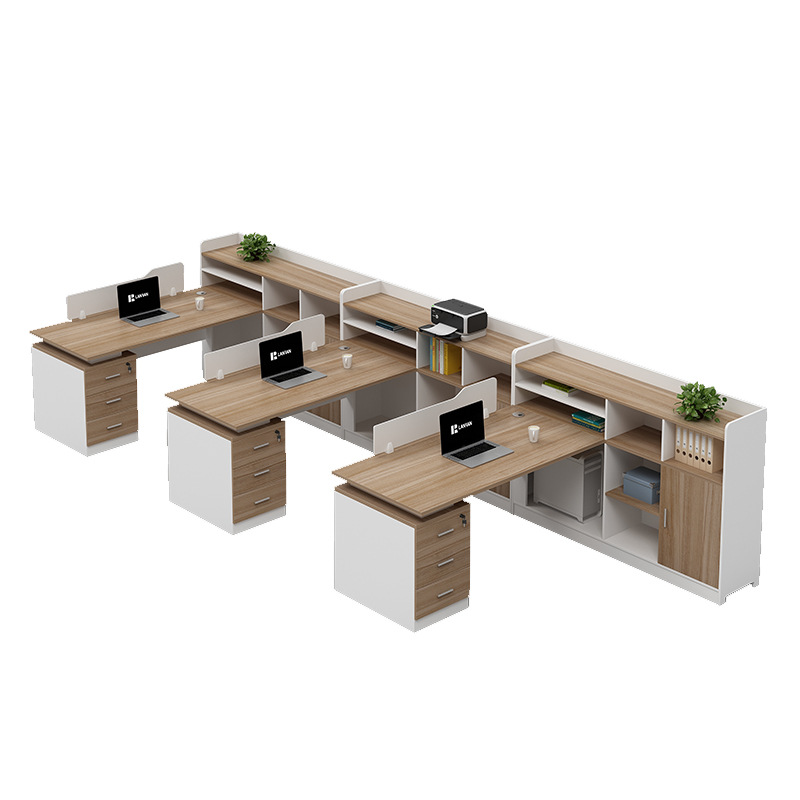 兰冉 LR-ST-533 屏风隔断卡位财务桌子F型三人位 W1500*D4200*H1100mm按张销售