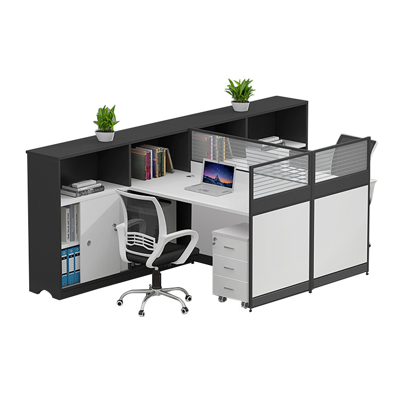 臻远 GWB-002 屏风办公桌面对面2人位 含活动柜 2800*1500*1100按套销售