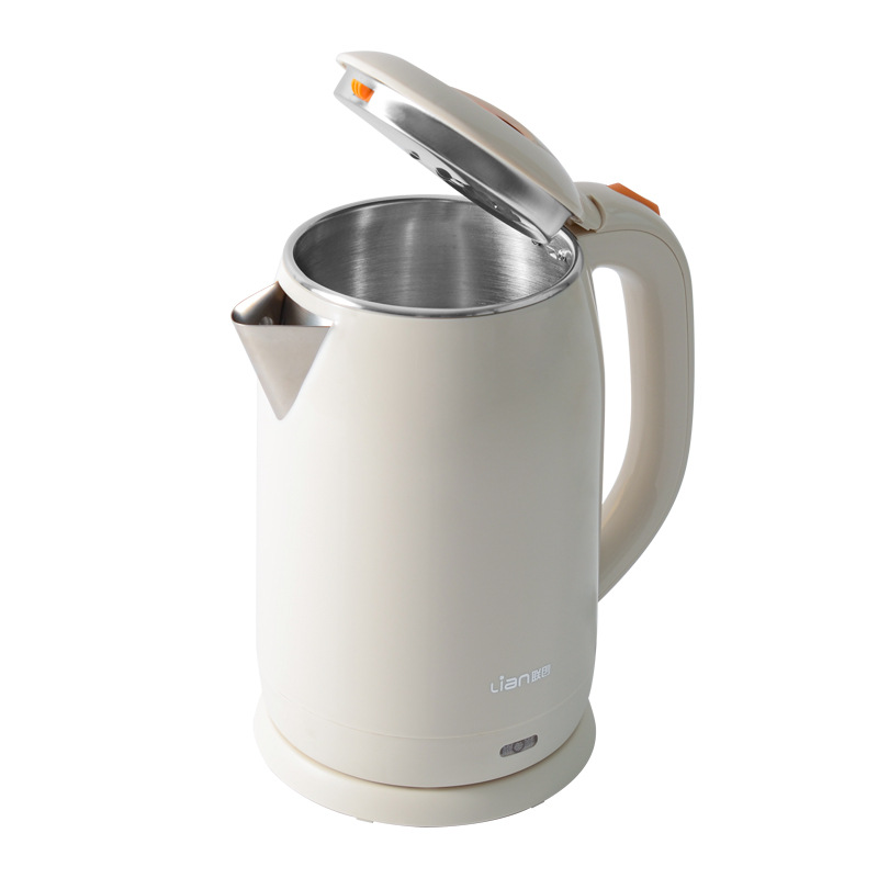 联创 DF-EP1526M 电热水壶 1500W 50178 彩盒包装 304不锈钢内胆和壶盖，食品级耐温塑料、防干烧双重断电保护、收藏式电源底座、容量2.0L按（台）销售
