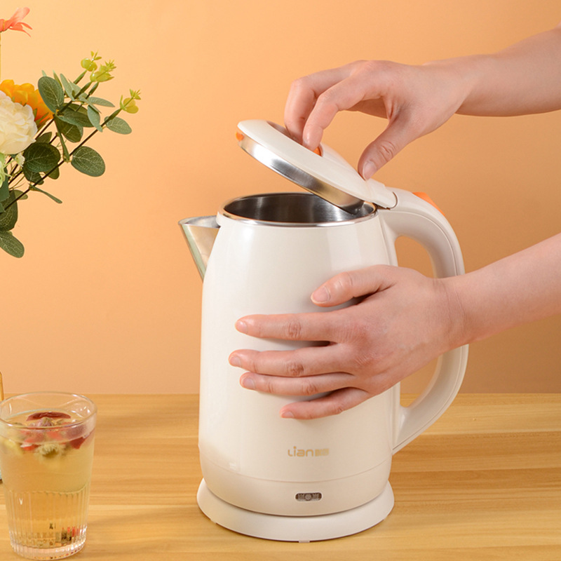 联创 DF-EP1526M 电热水壶 1500W 50178 彩盒包装 304不锈钢内胆和壶盖，食品级耐温塑料、防干烧双重断电保护、收藏式电源底座、容量2.0L按（台）销售