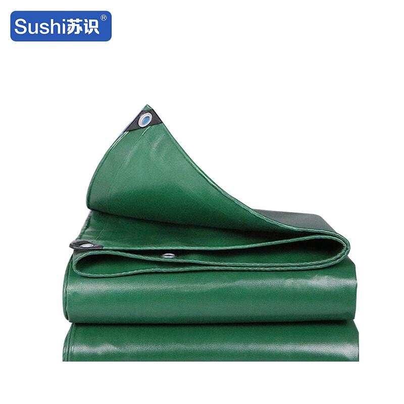 苏识 1850050 PVC涂塑防雨布450克 8米×12米 绿色  0.35mm按（张）销售