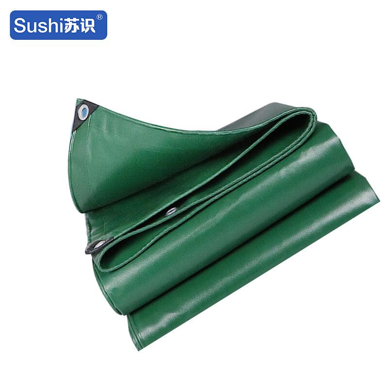 苏识 1850050 PVC涂塑防雨布450克 8米×12米 绿色  0.35mm按（张）销售