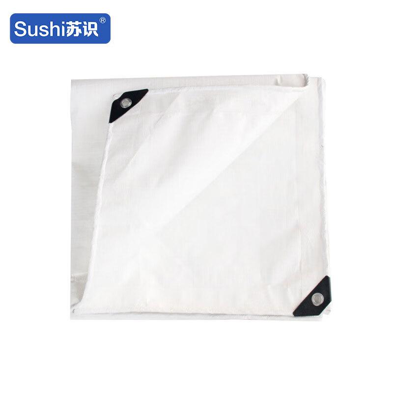 苏识 1850585 140克塑料PE篷布 防雨布防水防晒防尘遮阳篷布 5*7米双白按（张）销售