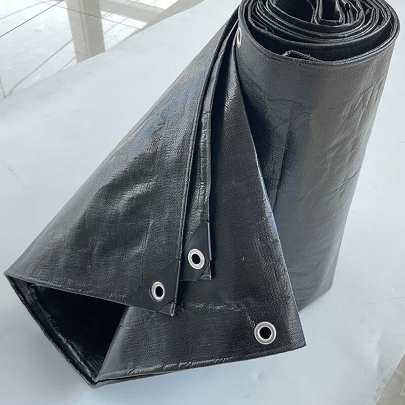 苏识 1850653 220克加厚篷布 全新料防雨布防水防晒防尘遮阳篷布 5*10米黑银按（张）销售