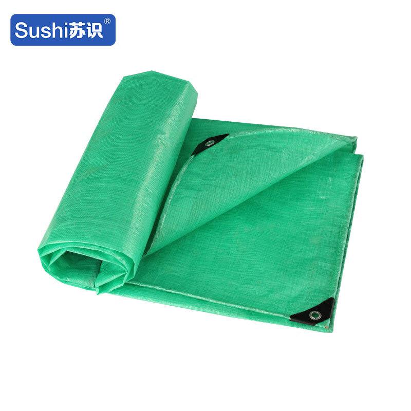 苏识 1850720 160克PE塑料篷布 防雨防晒苫布防尘地摊垫子 6*6米双绿按（张）销售