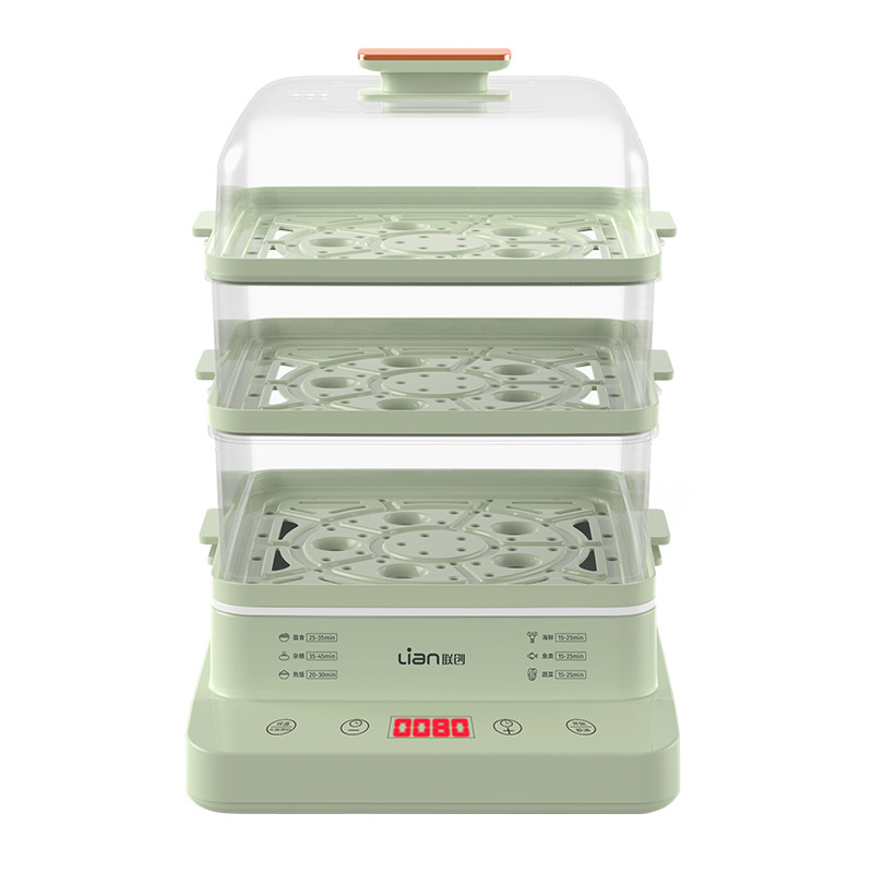 联创 DF-BL8029M 多功能电蒸锅 160W 绿色 彩盒包装 可视蒸锅、超大容量按（台）销售