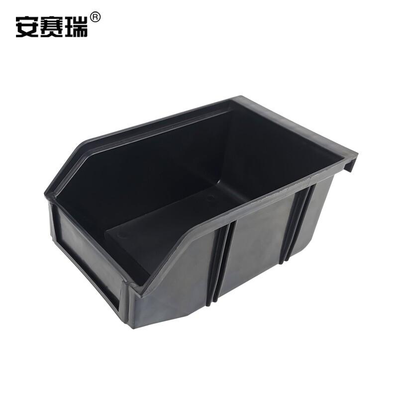 安赛瑞 16344 防静电零件盒 可堆挂背收纳盒 235×155×120mm 黑色按（个）销售