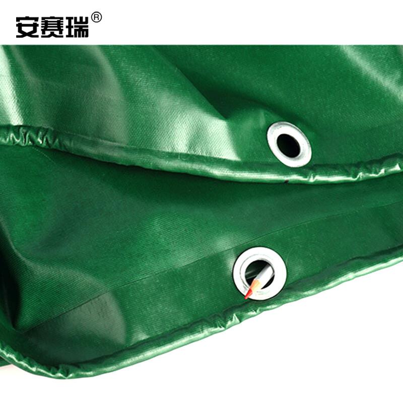 安赛瑞 460004 加厚防雨布 绿色耐磨苫布油布 1.9×2.8m 厚度0.4mm按（张）销售