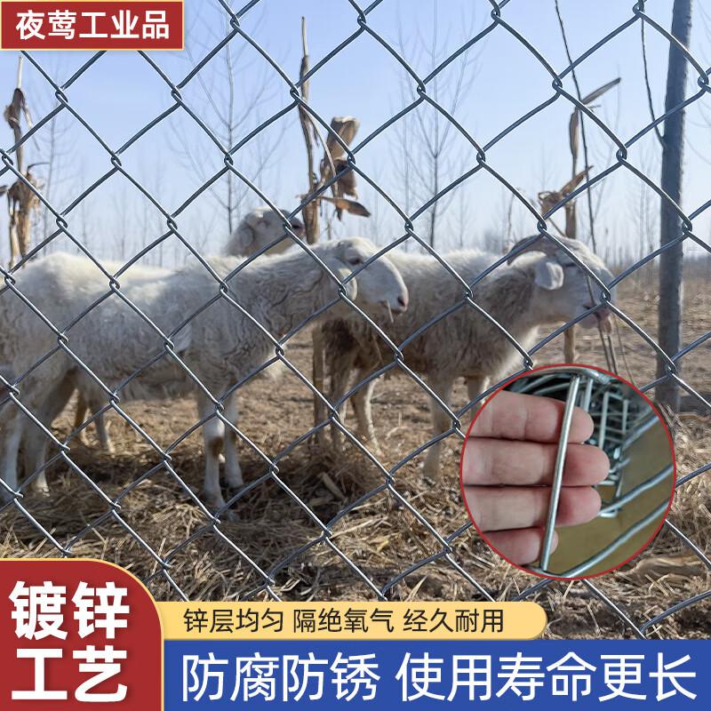 夜莺 热镀锌铁丝网勾花网 2.5MM粗7厘米孔1.8米高20米长 金属银色按卷销售
