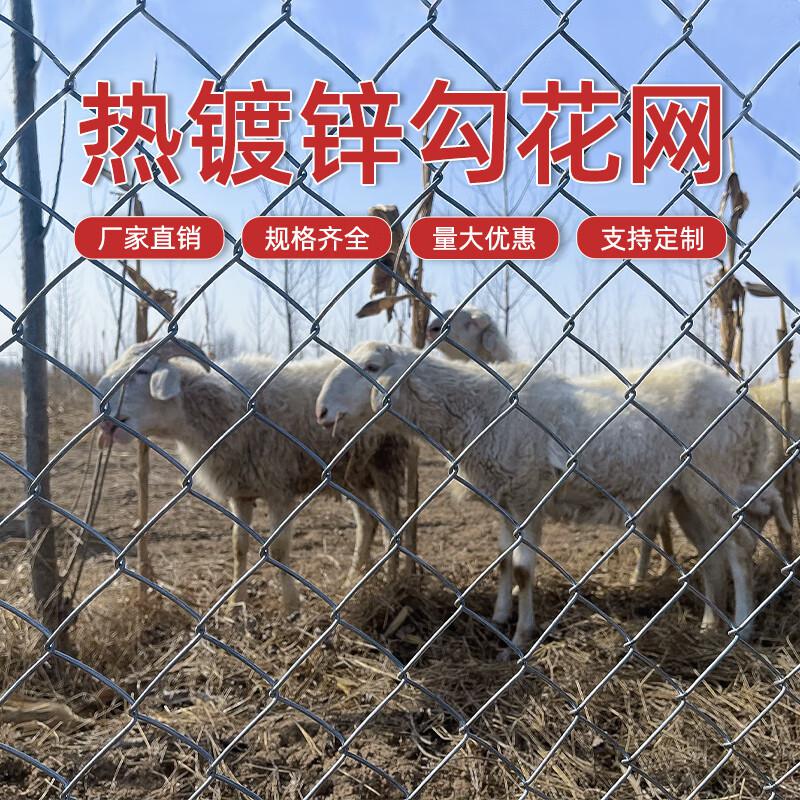 夜莺 热镀锌铁丝网勾花网 3.5MM粗10厘米孔1.5米高10米长 金属银色按卷销售