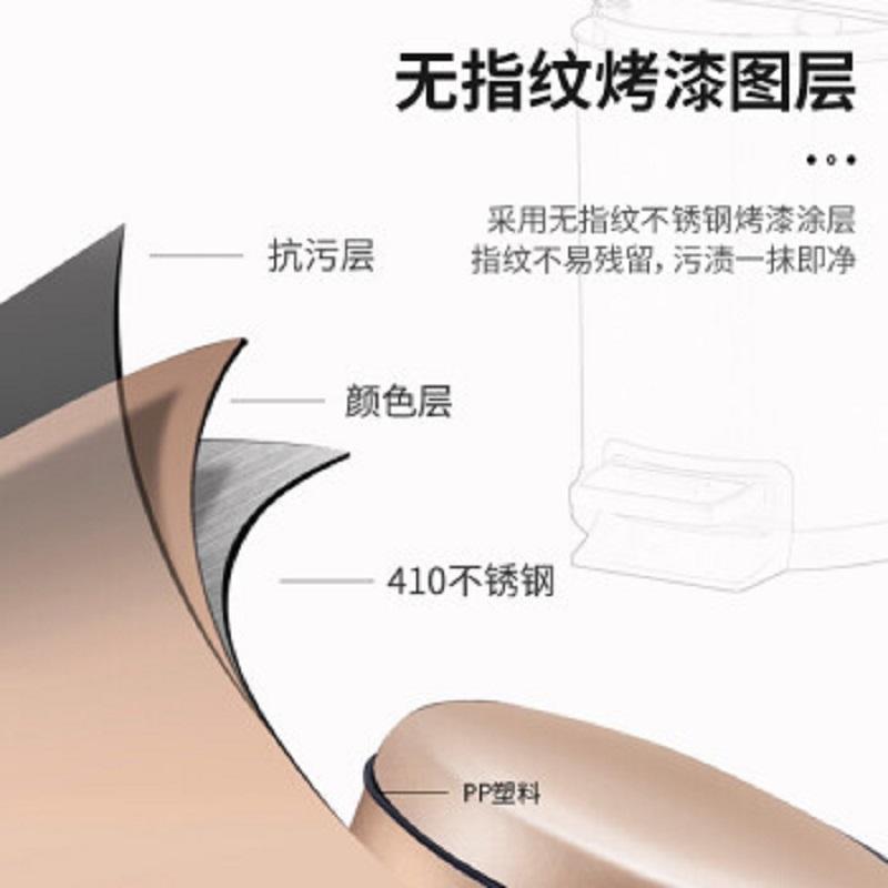 科力邦 KB1094 垃圾桶 12L不锈钢本色按个销售