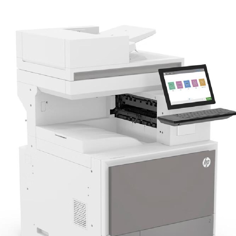 惠普 E87750z 彩色数码复合机 A3 白色 标配附加双纸盒底座+上门安装一年原厂上门服务按（台）销售