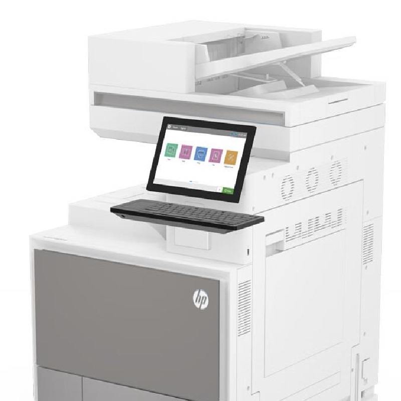 惠普 E87750z 彩色数码复合机 A3 白色 标配附加双纸盒底座+上门安装一年原厂上门服务按（台）销售