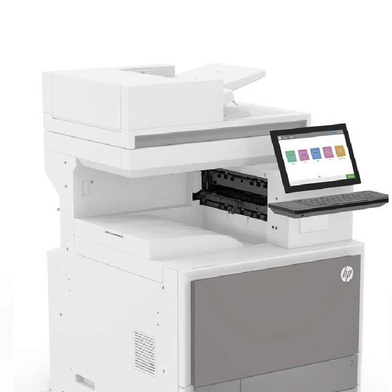 惠普 E87740z 彩色数码复合机 A3 白色 标配附加双纸盒底座+上门安装一年原厂上门服务按（台）销售