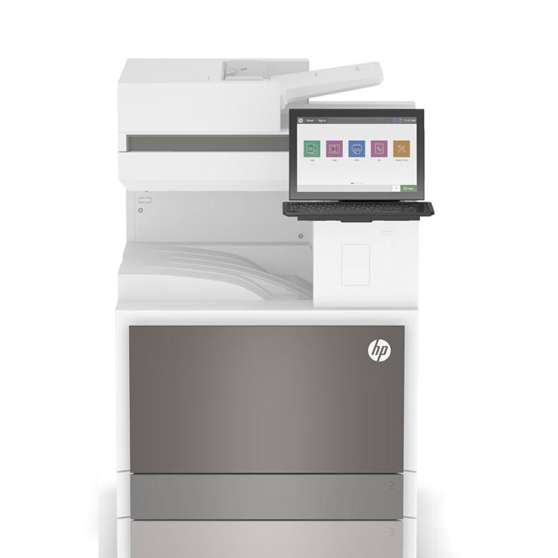 惠普 E78635z 彩色数码复合机 A3 白色 标配附加双纸盒底座+上门安装一年原厂上门服务按（台）销售