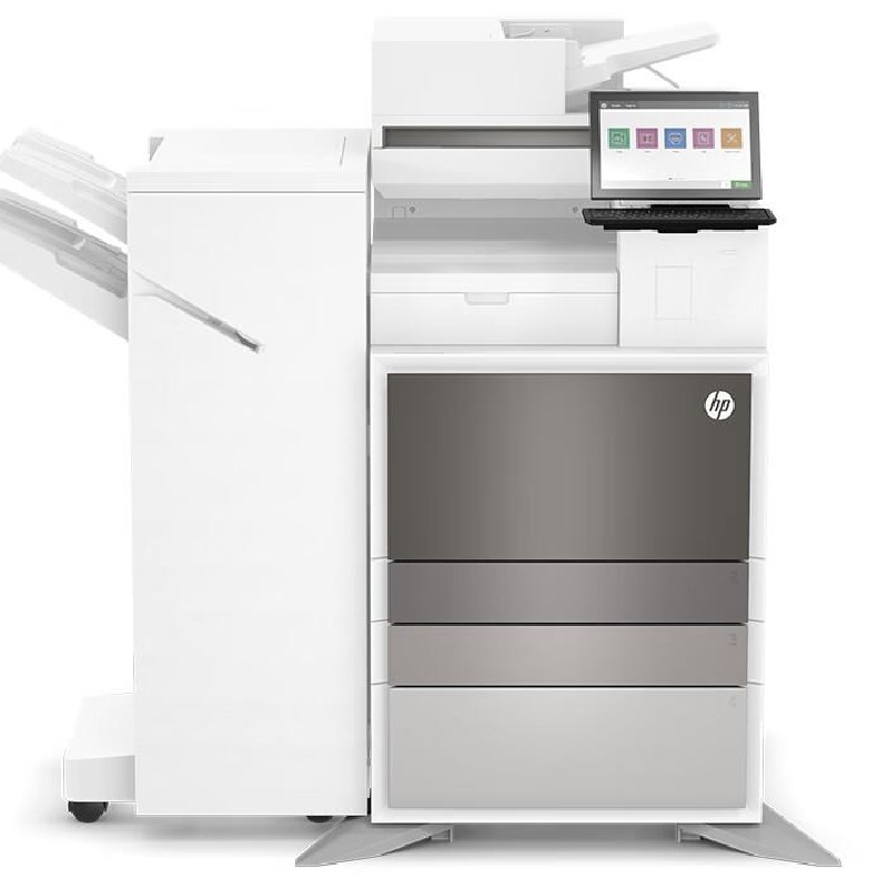 惠普 E82650z 黑白数码复合机 A3 白色 标配附加双纸盒底座+小册子装订+上门安装一年原厂上门服务按（台）销售