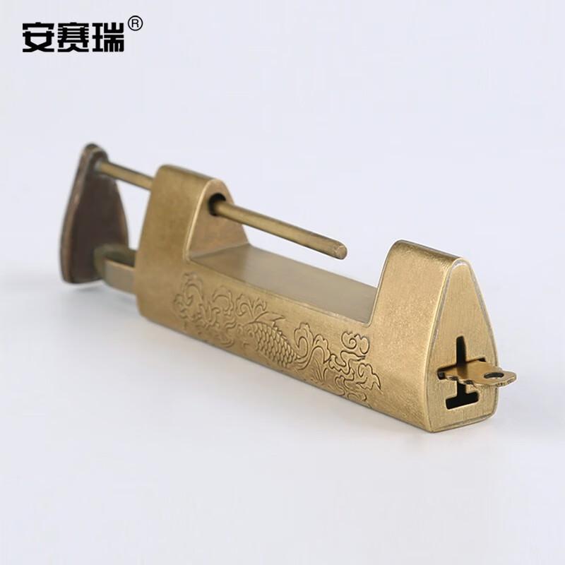 安赛瑞 5D00149 仿古横开挂锁 9.5cm古铜色按个销售