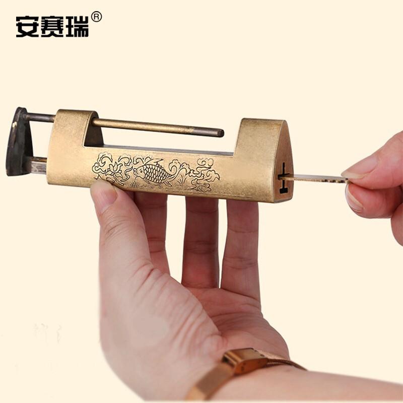 安赛瑞 5D00150 仿古横开挂锁 12cm古铜色按个销售