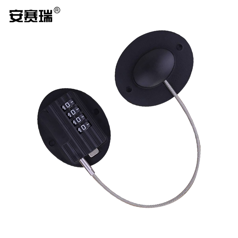 安赛瑞 5D00202 免打孔窗户锁扣 平开窗限位器 55x67mm 椭圆形黑色四轮密码按（个）销售