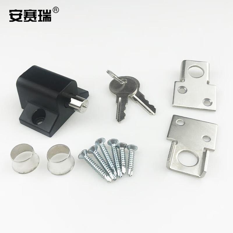 安赛瑞 5D00511 门窗限位锁 推拉移门防开安全锁 47.1x44.5mm 黑色按个销售