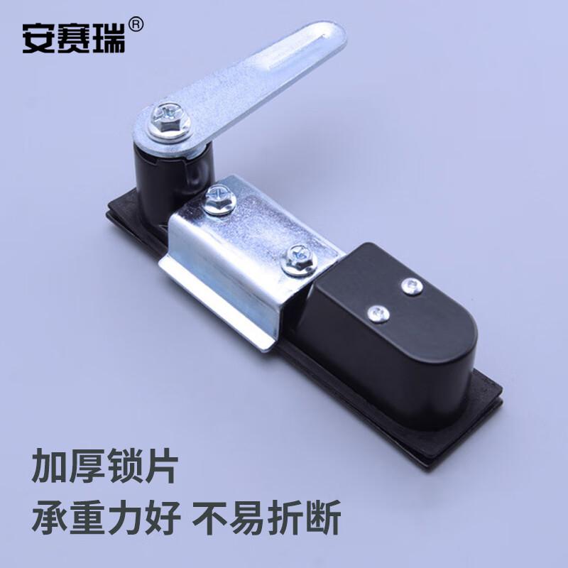 安赛瑞 5D00776 机柜锁 电器箱平面锁 十字锁芯 方形 140x30mm 黑色  2把起订按（把）销售