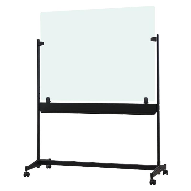 史泰博 STBL-1020B H型移动玻璃白板（黑色支架） 100*200cm按（套）销售