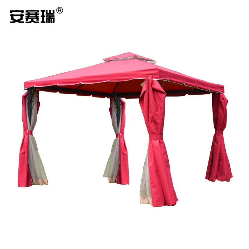 安赛瑞 4N00161 罗马帐篷 遮阳防雨棚 3×4m柱10cm单边有围有纱 酒红按（顶）销售