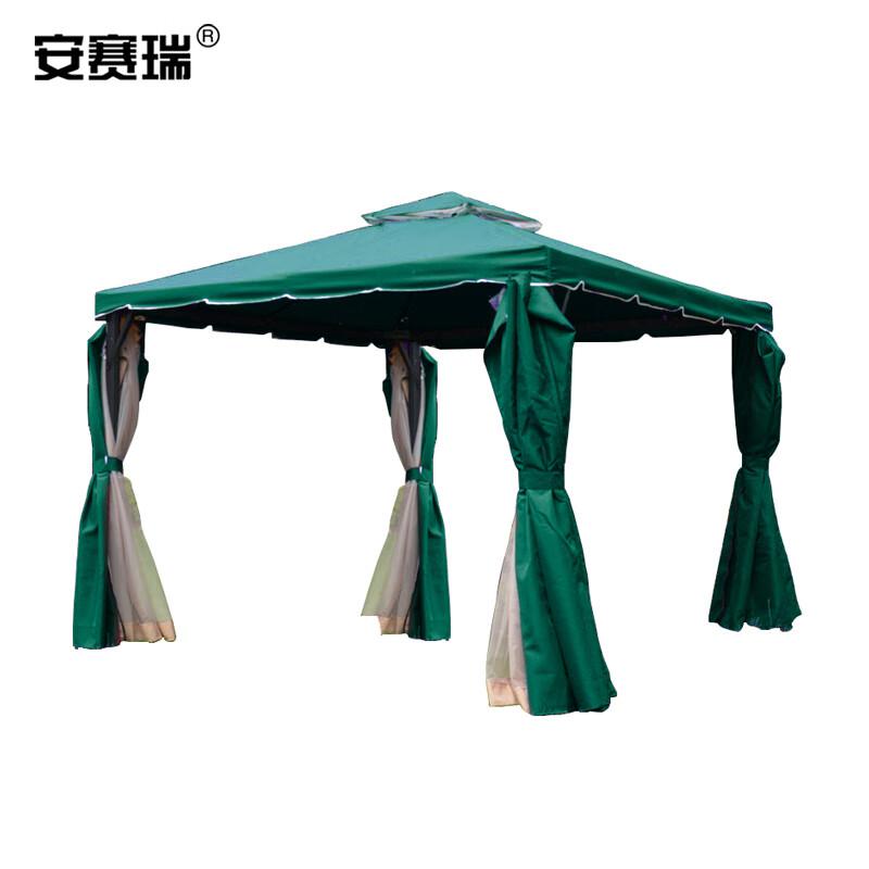 安赛瑞 4N00165 罗马帐篷 遮阳防雨棚 3×3m柱10cm单边有围有纱 墨绿按（顶）销售