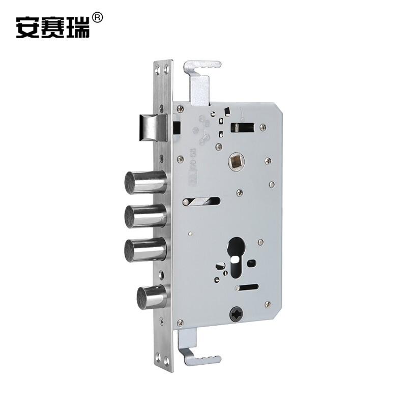 安赛瑞 520155 智能密码指纹锁体室内外6068型防盗门不锈钢锁体 宽30mm长240mm按件销售