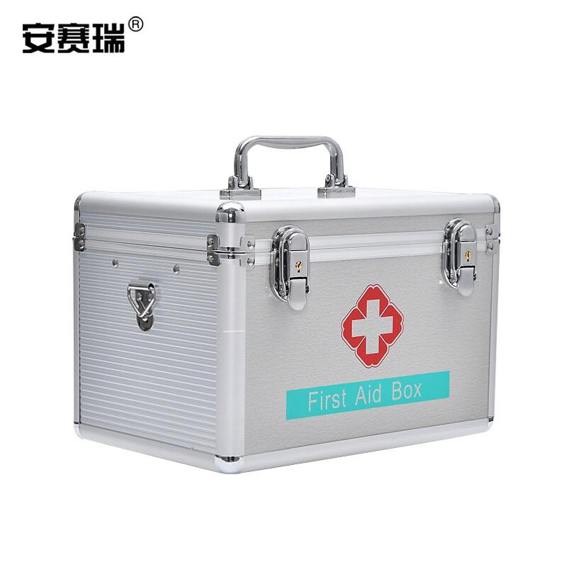 安赛瑞 701245 医药箱 铝合金急救箱 12寸空箱 配肩带按（个）销售