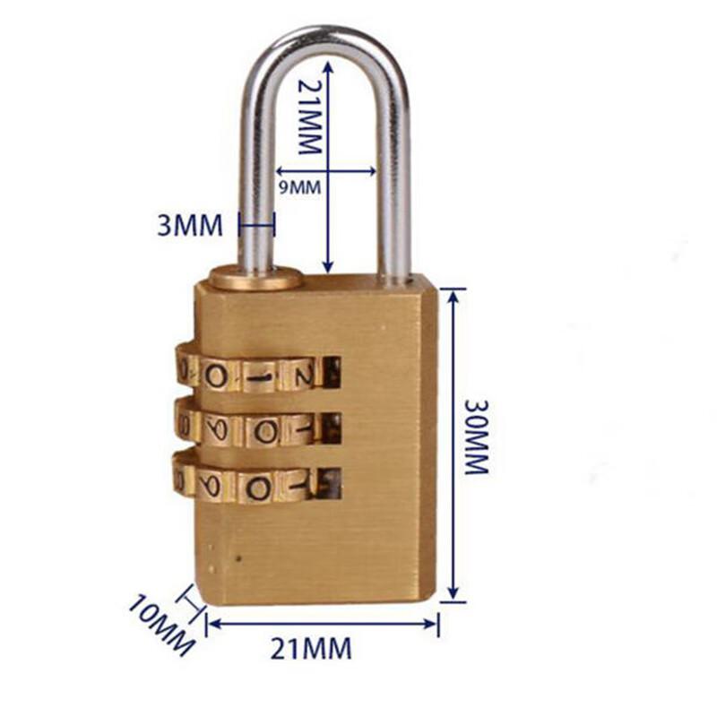 寶品坊 BPF-TMST01 三码黄铜密码挂锁 小号  10把起订按把销售
