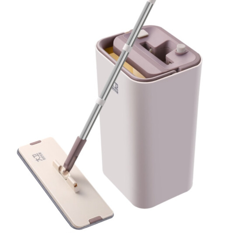 大卫 Z9 免手洗平板拖把 刮刮桶拖布干湿两用 一杆2配布按（套）销售