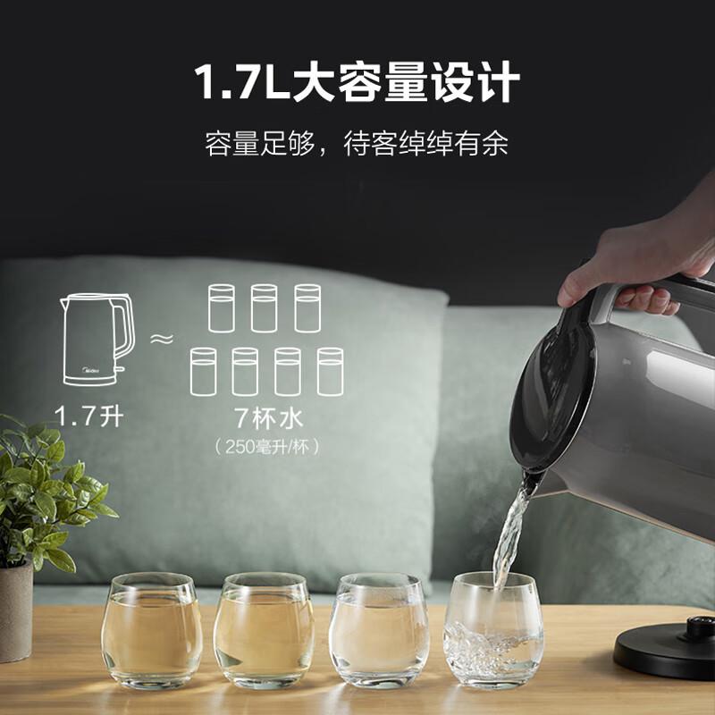 美的 MK-HP1706 家用电热水壶1.7L按（台）销售