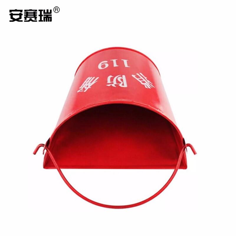 安赛瑞 20412 半圆形消防桶 28x16x21CM 红色按个销售