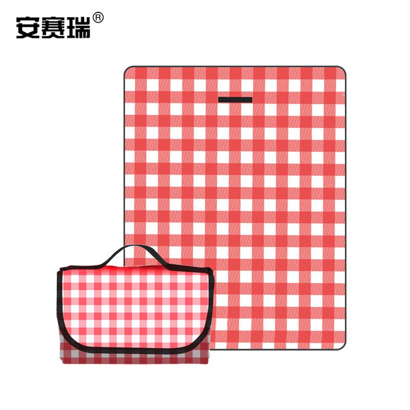 安赛瑞 1G00354 户外加厚防潮垫 耐磨牛津布 1.5x1.8米红格子款按（个）销售