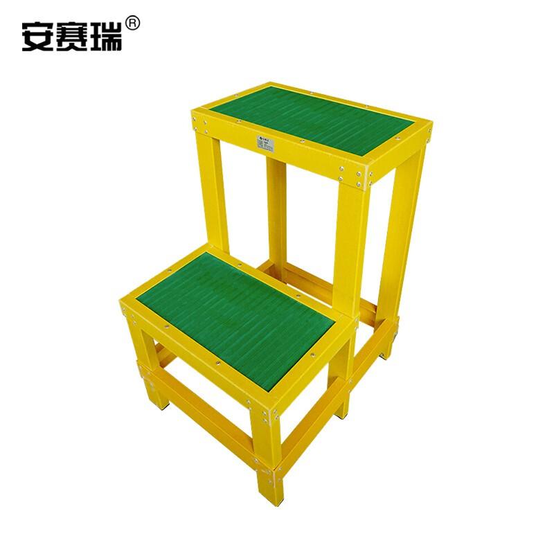 安赛瑞 310168 玻璃钢绝缘凳 电力工作台 电工踏台梯凳 双层绝缘凳 长300x宽500x高800mm按（套）销售