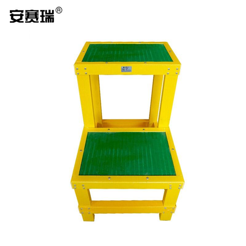安赛瑞 310168 玻璃钢绝缘凳 电力工作台 电工踏台梯凳 双层绝缘凳 长300x宽500x高800mm按（套）销售