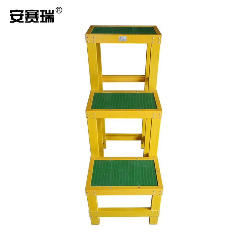 安赛瑞 310169 玻璃钢绝缘凳 电力工作台 电工踏台梯凳 三层绝缘凳 长300x宽500x高1200mm按（套）销售
