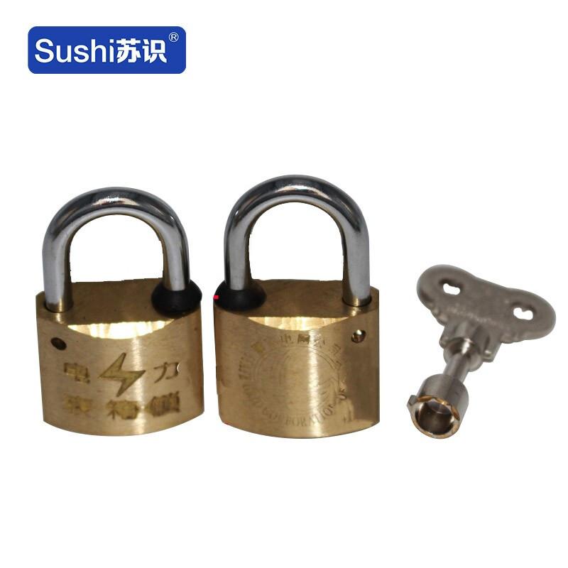 苏识 1610302 WJ0034 电力表箱锁 通开挂锁 30mm普通锁芯 4把起订按把销售