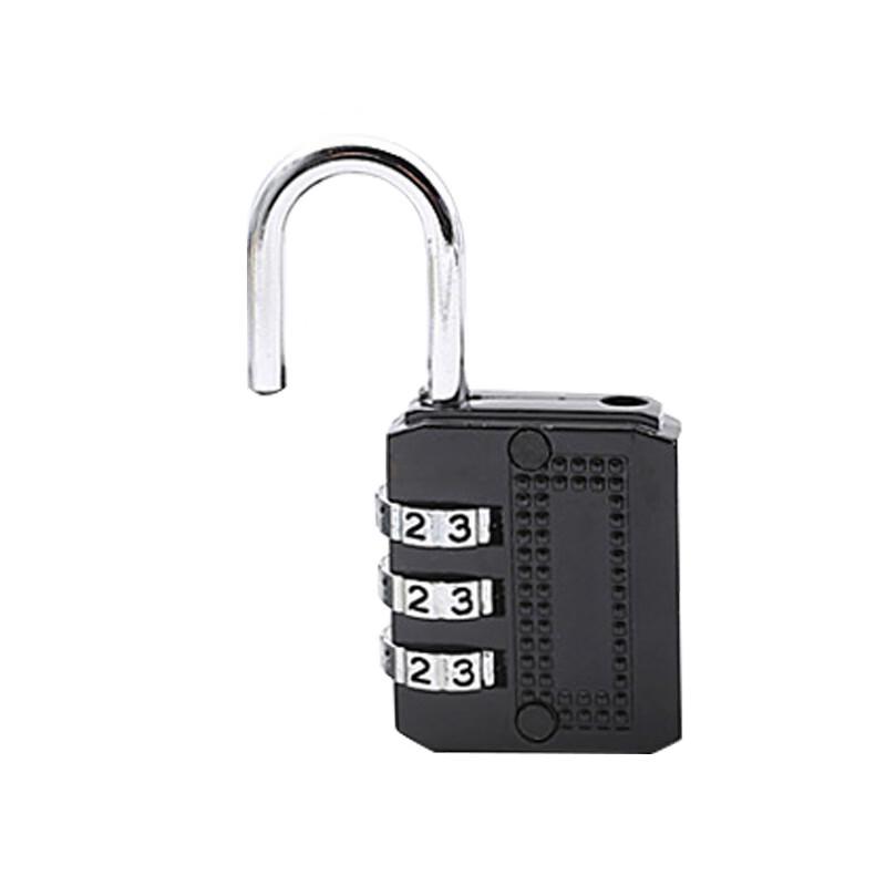 苏识 1670095 三位密码锌合金密码锁 ZCA313黑 3个起订按（个）销售