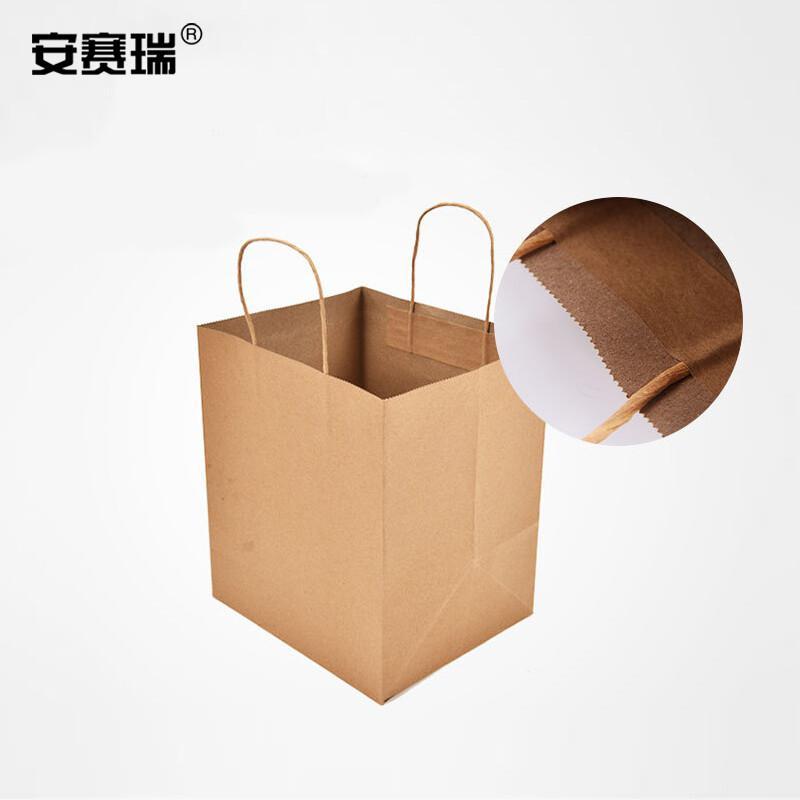 安赛瑞 28574 手提牛皮纸袋 21×15×27cm 本色 25个装 28574按（包）销售