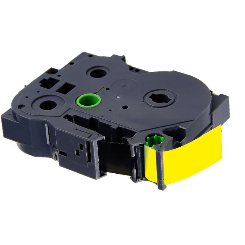 欣彩 AS-TZE661 标签机色带 36mm*8m 黄底黑字 适用兄弟PT-9700PC 9800PCN E800T E800TK E850TKW PT-P900按盒销售